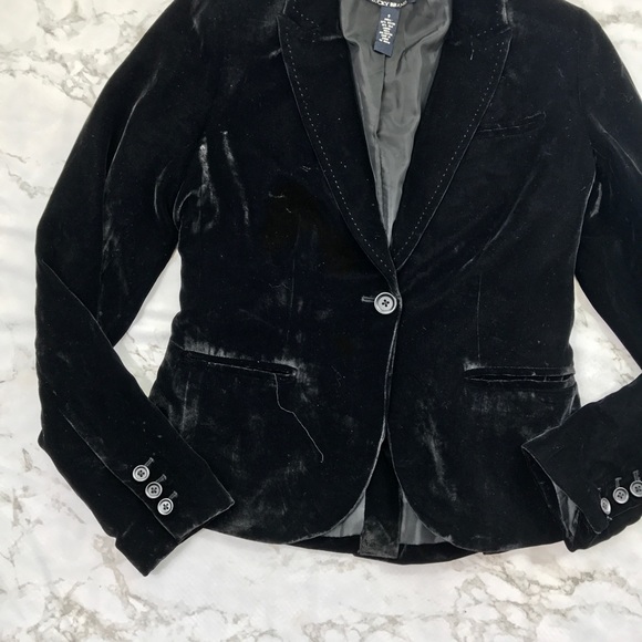 Lucky Brand Black Velvet Cocktail Blazer - Picture 3 of 6